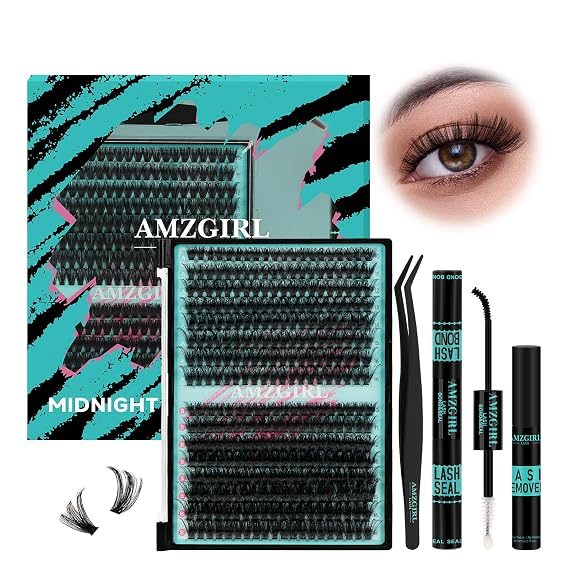 AMZGIRL Fluffy Lash Clusters Kit, D Curl Lash Clusters