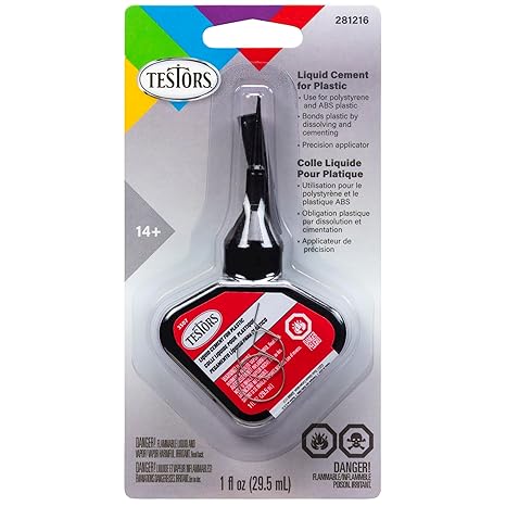 Testors 281216 Liquid Cement for Plastic, 1 Fl Oz