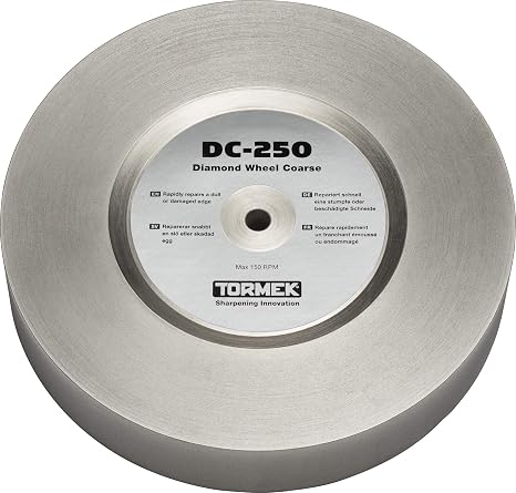 Tormek DC-250 Elmas Tekerlek Kaba 360 Grit - Şekillendirme Sırasında Hızlı Çelik Sökme ve Mat veya Hasarlı Kenarların Hızlı Onarılması için - T-8 ve T-7'ye Uyar