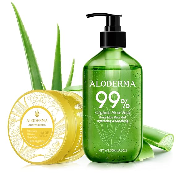 Aloderma Hydrating & Moisturizing Aloe Vera Gel Set - 2 Piece