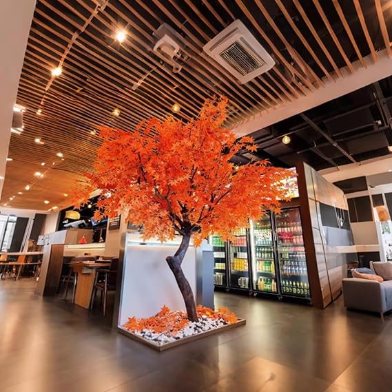Artificial maple tree Large Artificial Tree Lifelike Leaves Replica Artificial Plant for Indoor Outdoor Landscape and Venue Decoration