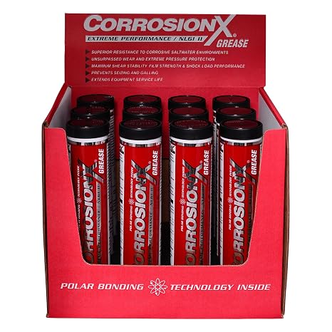 CorrosionX Grease, Calcium Sulfonate Complex Grease, Case of 12 15oz Tube