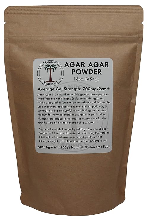 Agar Agar Powder - 1 Pound - Average Gel Strength