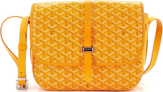 Pre-Loved Belvedere II Messenger Bag Coated Canvas MM, Yellow