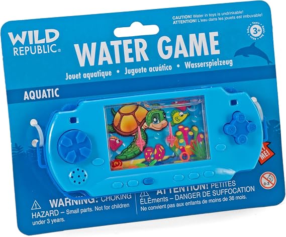 Wild Republic Water Games Aquatic Sensory toys, Kids Gifts, hand held toys, Cuddlekins, 6" ,Blue.