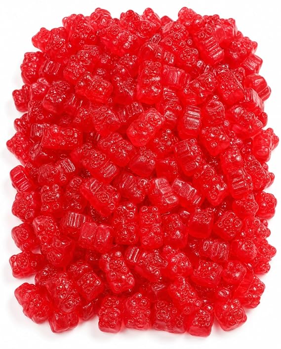 Cinnamon Juju Bears Candy - Spicy Hot Cinnamon Gummy Bears, Chewy Red-Hot Classic JuJu Bears, 1.5 lbs Bulk Bag, Old-Fashioned Fiery Cinnamon Flavor Gummies