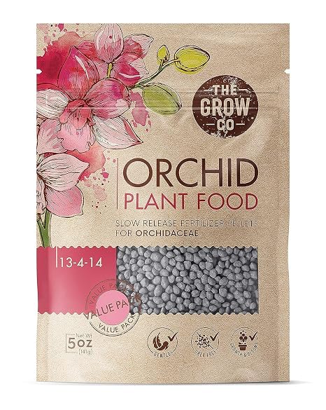Orchid Plant Food (5 oz, 50+ Applications) - Bloom Booster Fertilizer Pellets for Orchids in Pots - Slow Release Nutrients for Healthy Flower & Reblooms | The Grow Co Slow Release Pellets, Up to 50+ Applications, Nutrient Booster for Healthy Blooms & Reblooms in Potted Orchids