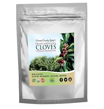 Organic Cloves Whole, 3.5 oz Finest Whole Clove Spice, Freshly Harvested, Fairtrade