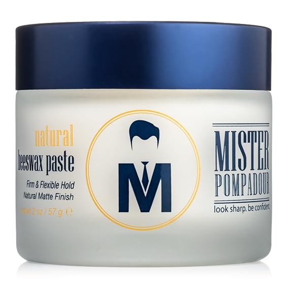 Natural Beeswax Paste | Matte Hair Product for Men & Women | HIgh Hold & No Shine | Water Based - Easy To Wash | 2oz