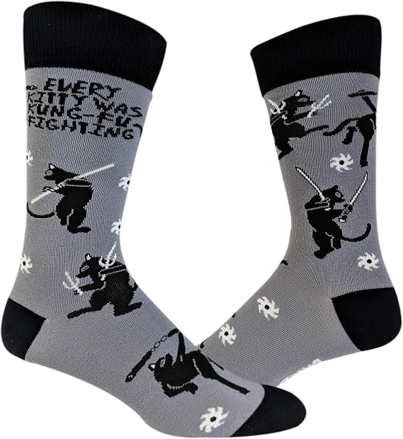 Mens Sarcastic Socks Funny Crew Footwear for Adults