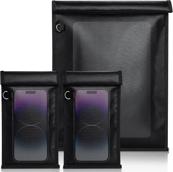 Simket 2Pack Faraday Bags for Phones (M) with 1Pack Faraday Bags for Laptop (XL)