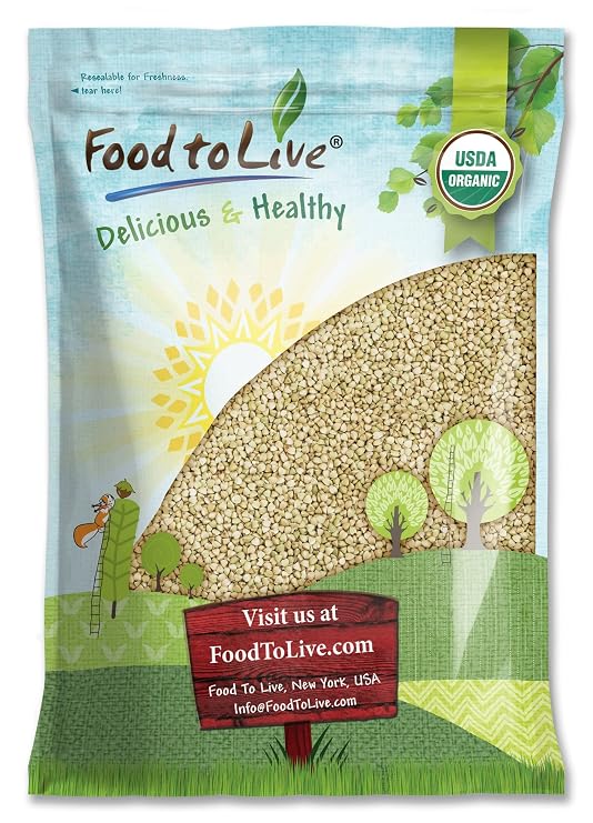 Food to Live Organic Buckwheat Groats, 15 Pounds Whole Grain Buckwheat Seeds. Hulled, Non-GMO, Kosher, Raw, Vegan, Sirtfood. Buckwheat Cereal in Bulk, 1 pack, 240.0 Ounce