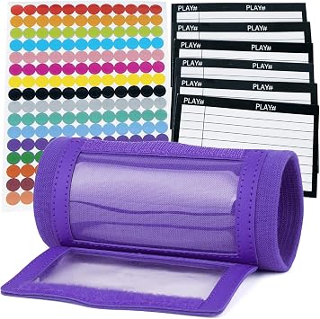 GOGO Football Wristband with QB Playbook - Wrist Coach - 192 Stickers & 6 Sign Cards for DIY
