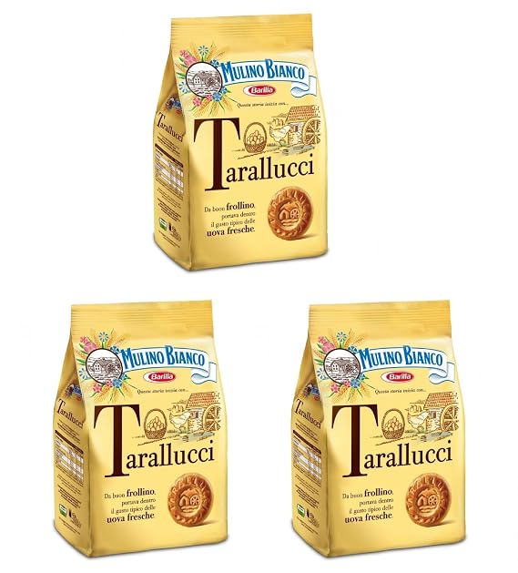 Mulino Bianco: "Tarallucci" Biscuits made with fresh eggs 12.3 Oz (350g) - Pack of 3 [ Italian Import ]