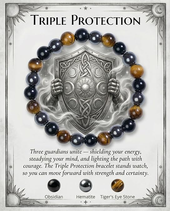 Bivei Protection Natural Crystal Beaded Bracelets for Women Men Jewelry