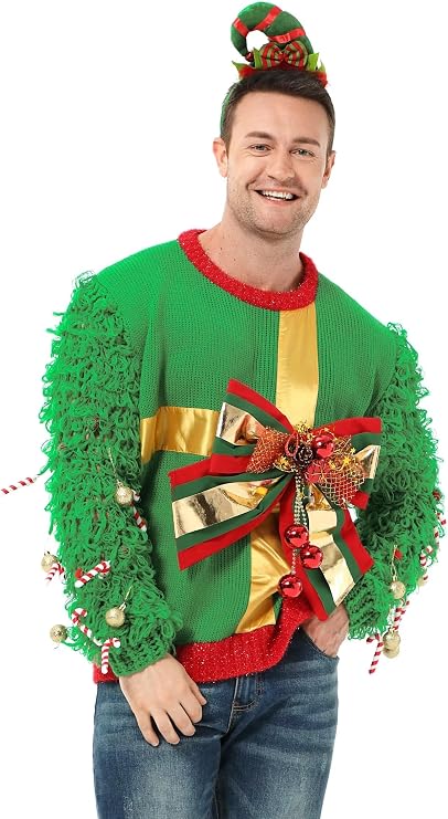 YOU LOOK UGLY TODAY Knitted Ladies Christmas Dress Womens Sweater Tunic Top