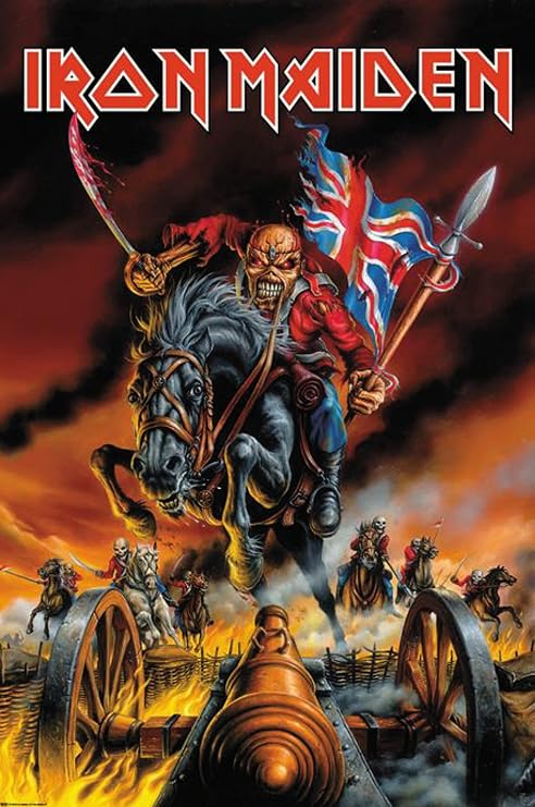 Frame USA GB Eye Iron Maiden England Poster - 24x36, Rolled