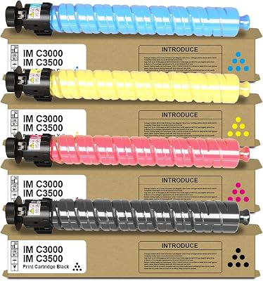 SAIDING IM C3000 IM C3500 IMC3000 IMC3500 Toner Cartridge Replacement for Ricoh 842251 842252 842253 842254 for Savin Lanier IM C3000 IM C3500 Printer4 Pack