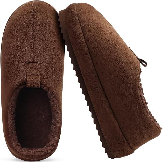 COFACE Men's Clog Slippers Cozy Thick Cushion Memory Foam House Shoes