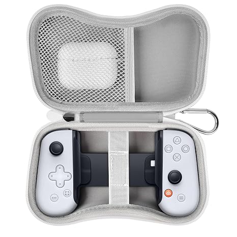 casmilee Case for BACKBONE One Mobile Gaming Controller 2nd Gen/1st Gen, Handheld Gaming Console Portable Travel Holder for Cables Power Bank Accessories - Box Only (White)