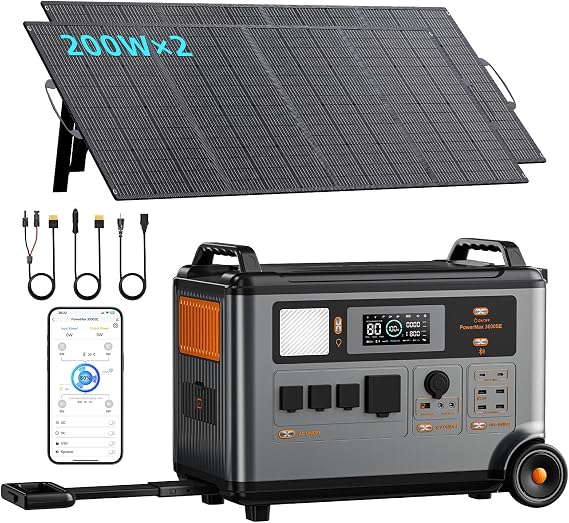 Portable Power Station 3600Wh PowerMax 3600 SE With 2x200W Solar Panel