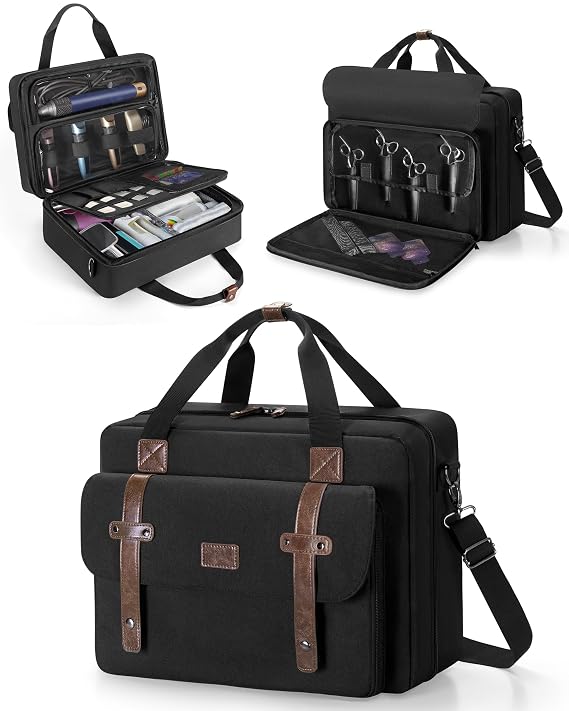 BAFASO Large Capacity Barber Carrying Case, Black
