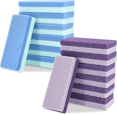 Pumice Stone for Feet 14 PCS Foot Stone Double Sided Foot Pumice for Removing Old Dead Skin Cells and Calluses Blue, Purple