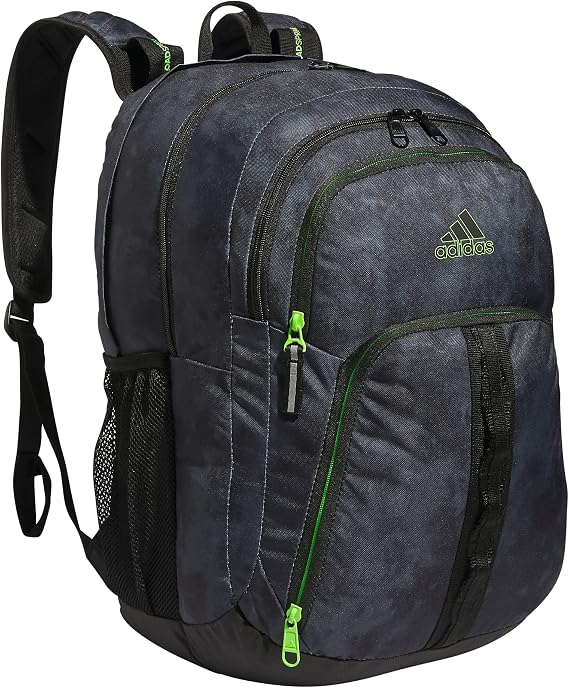 adidas Prime 6 School Backpack | Padded Laptop Sleeve, Multiple Organizer Pockets, Water-Bottle Pockets, Durable Build, School Gym & Travel Ready