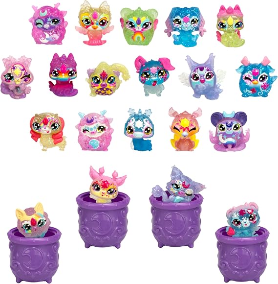Magic Mixies Minis Shimmerverse Series Mega Pack, 20 Mixies Included, 4 Hidden in Cauldrons, 5 New Powers to Discover, 90 to Collect, Rainbow