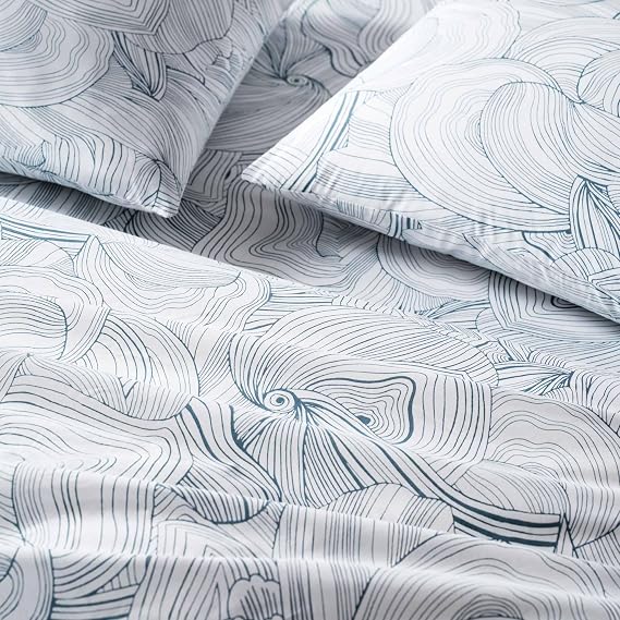 Brooklinen Percale 4-Pc Sheet Set for Hot Sleepers - Cal King, Oyster/Storm