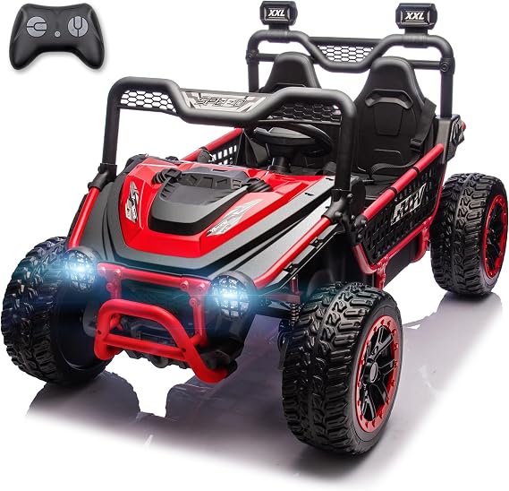 XXL 24V Kids Side by Side UTV, 2 Seater Ride on Toys for Big Kids, Red