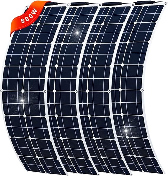 Solar Panel Kit,Solar Panel 800 Watt Solar Panels, 24 Volt Monocrystalline Solar Panel, High Efficiency Module Pv Power Charger, for Rv
