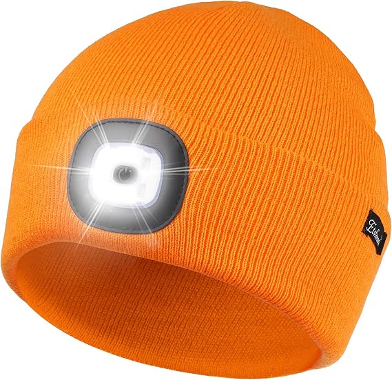 Etsfmoa Unisex Beanie with The Light, Gifts for Men Dad Father Winter Caps