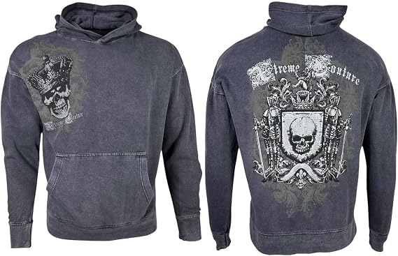 Xtreme Couture By Affliction Unisex Oversized Boxy Pullover Hoodie Ordained