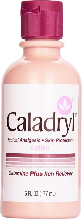 Caladryl Lotion, Calamine Plus Itch Reliever, 6-Ounce Bottle