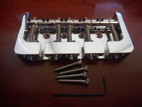 Hipshot 5-String "B" Aluminum Bass Bridge, CHROME - .708" String Spacing