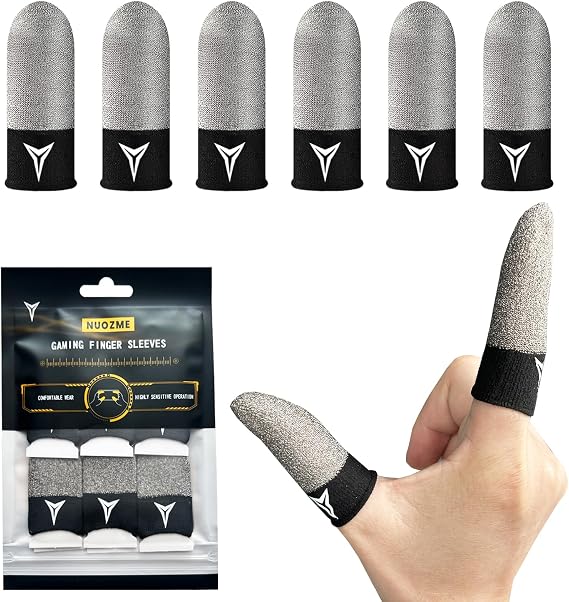 Pure Silver Fiber&Carbon Fiber Professional Model Gaming Finger Sleeves