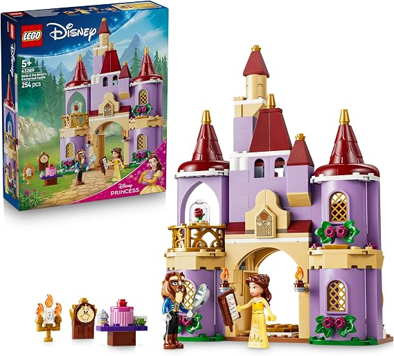 LEGO Disney Princess Güzel ve Çirkin’in Büyülü Şatosu 43289 | 5 Yaş ve Üzeri Çocuklar için 4 Karakter ile Aksesuarlar İçeren Yaratıcı Oyuncak Yapım Seti, Yaratıcı Hediye Fikri (254 Parça)