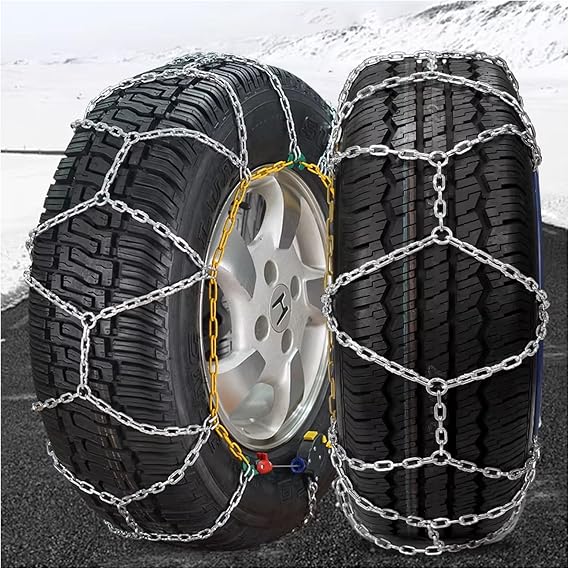 Auto Tightening Snow Chains, Adjustable Universal Reusable Universal Tire Chains for Winter Emergency Traction, Tire Traction Chain For Car Pickup Trucks SUV(285/70 R17)