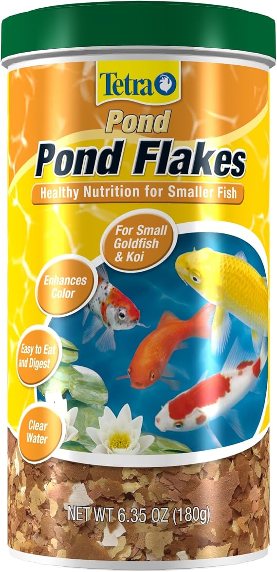 Tetra Pond Flakes Fish Food for Small Koi & Goldfish, 6.35 oz