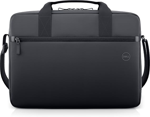 Dell 14-16 EcoLoop Essential Briefcase - CC3624 - Zippered Front Pocket, Luggage Pass, Lightweight with Adjustable Shoulder Strap - Black