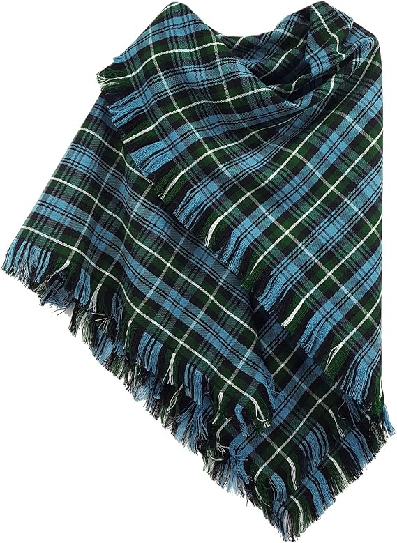The Celtic Croft Lamont Homespun Tartan Shawl