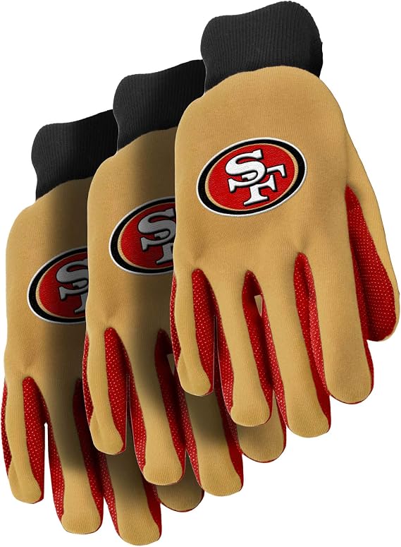 FOCO NFL Colored Palm Utility Work Gloves