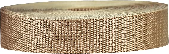 Strapworks Lightweight Polypropylene Webbing - Poly Strapping for Outdoor DIY Gear Repair, Pet Collars, Crafts – 1 Inch by 10, 25, or 50 Yards, Over 20 Colors