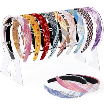 Suneerplay Headband Holder Clear, Acrylic Head-band Organizer, Headband Holder Organizer, Head-band Display Stand, Hairband Storage Stand, Hairband Stand for Women and Girls