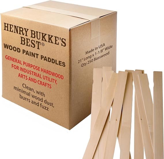 Paint Stir Sticks, 21" x 1-1/8" x 1/4", Bulk 250 Count