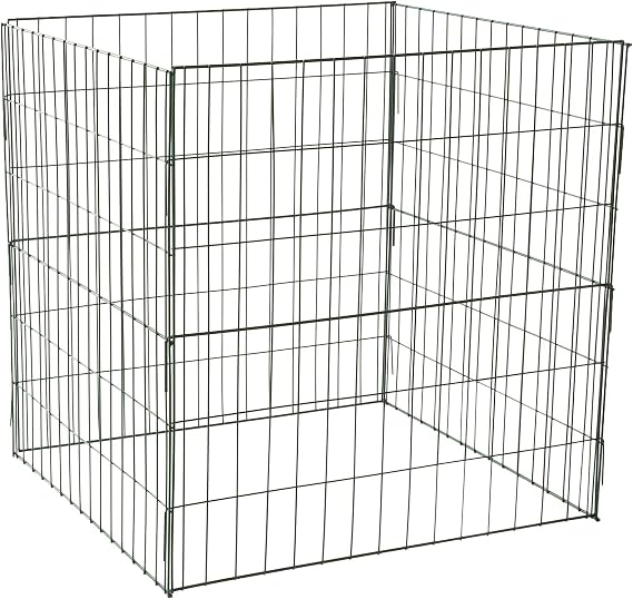Bosmere K765 Wire Compost Bin 30" x 30" x 30" Outdoor Composting Bin with Front Access Door, Easy-Assembly Garden Compost Container