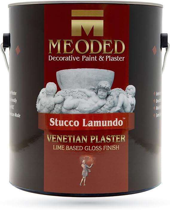 Meoded Paint & Plaster | Stucco Lamundo Venetian Plaster | Glossy Lime Based Plaster | Decorative Plaster For Interior Surfaces
