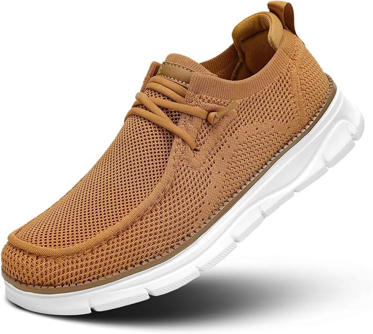 Mens Slip-on Loafers Comfortable Boat Shoes Casual Walking Sneakers Mesh Business Oxfords Work Lightweight Soft Sole