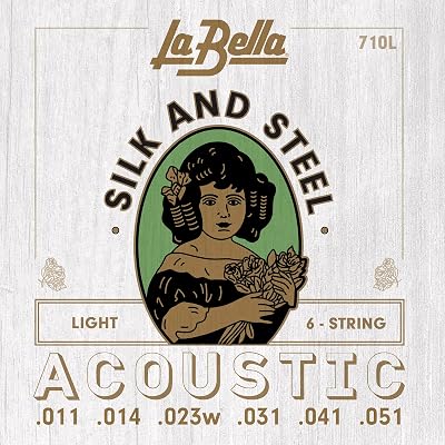 La Bella 710L Silk & Steel - Light, 6-String Acoustic Guitar String 11-51